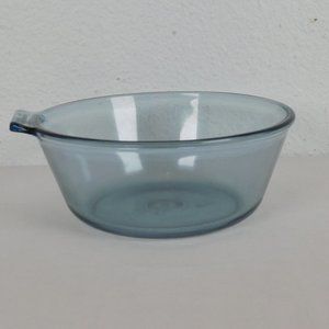 Pyrex Flameware Light Blue Glass Open Saucepan 1 Quart F-F 832-B NO HANDLE FLAW